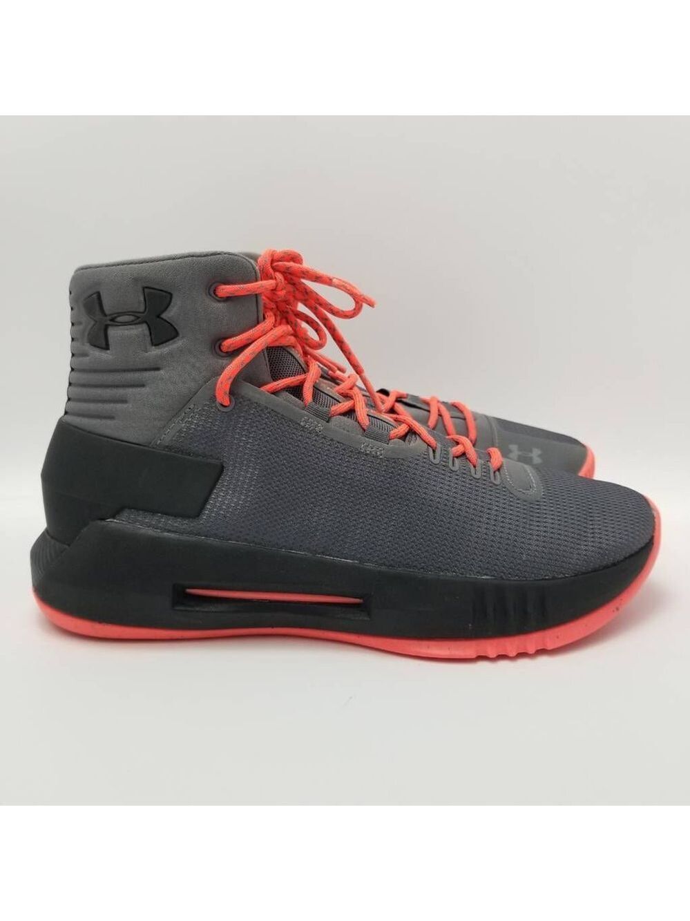 Under Armour Drive 4 High Top Basketball Sneaker Shoes Gray Black 1298309-040